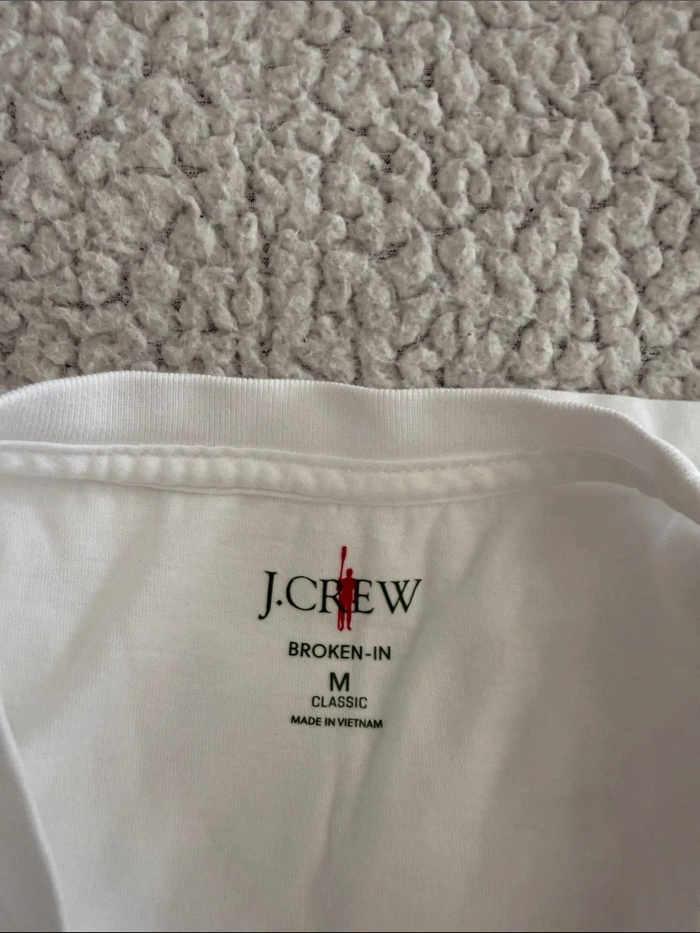 J. Crew Men’s Classic White Crewneck Short Sleeve Tee